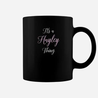 Hayley Name Personalized Women Cute Pink Girl Gift Coffee Mug - Thegiftio UK