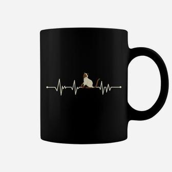 Heartbeat Design Siamese Cat - Funny Cute Coffee Mug | Crazezy UK
