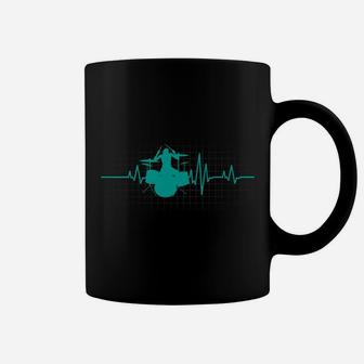 Heartbeat Drummer Drums Coffee Mug | Crazezy