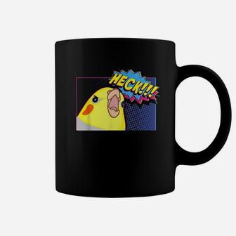 Heck Cockatiel Birb Memes Funny Angry Parrot Lover Coffee Mug | Crazezy CA