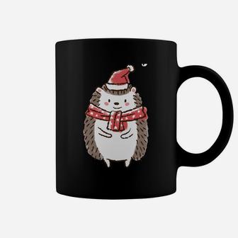 Hedgehog Spiked Animal Merry Christmas Santa Hat Xmas Coffee Mug | Crazezy