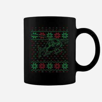 Helicopter Pilot Xmas Gift Aviation Ugly Christmas Sweatshirt Coffee Mug | Crazezy