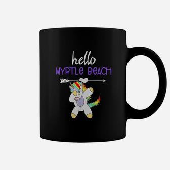Hello Myrtle Beach South Carolina Dabbing Unicorn Coffee Mug | Crazezy DE