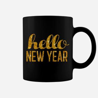 Hello New Years Eve Cute Vintage Holidays Celebration Sweatshirt Coffee Mug | Crazezy
