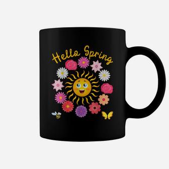 Hello Spring Sunny Sun Flower Women Easter Mother's Day Love Coffee Mug | Crazezy DE