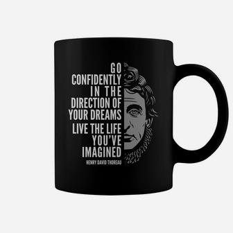 Henry David Thoreau Inspirational Quote Live The Life Coffee Mug | Crazezy