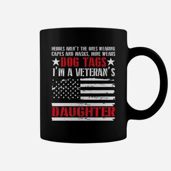 Heroes Dont Wear Capes They Wear Dog Tags Daughter T Shirt Coffee Mug | Crazezy DE