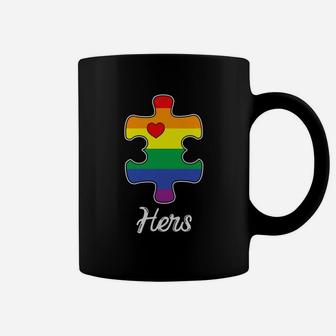 Hers Missing Piece Valentine Gift Happy Valentines Day Coffee Mug - Seseable