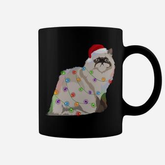 Himalayan Cat Christmas Lights Xmas Cat Lover Sweatshirt Coffee Mug | Crazezy
