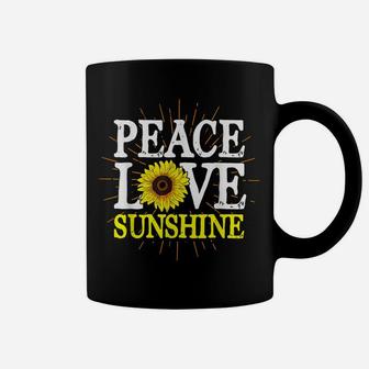 Hippie Florist Peace Love Sunshine Flower Blossom Sunflower Coffee Mug | Crazezy