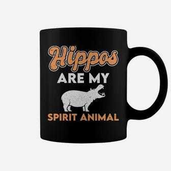 Hippos Are My Spirit Animal Hippopotamus Lover Retro Coffee Mug | Crazezy