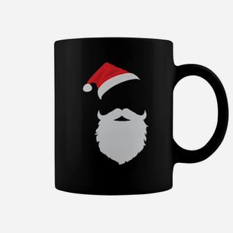 Hipster Santa Face With Hat Beard Coffee Mug - Monsterry AU