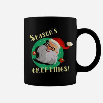 Hipster Santa Seasons Greetings Papa Noel Ho Ho Ho Coffee Mug - Monsterry AU