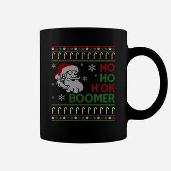 Ho Ho H' Ok Boomer Okay Boomer Ugly Christmas Sweater Sweatshirt Coffee Mug | Crazezy UK