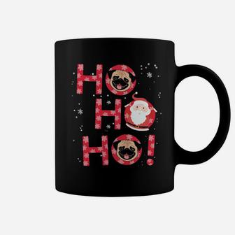 Ho Ho Ho Pug Dog Santas Laugh Coffee Mug - Monsterry