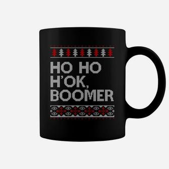 Ho Ho H'ok Boomer Ugly Christmas Ok Boomer Sweatshirt Coffee Mug | Crazezy DE