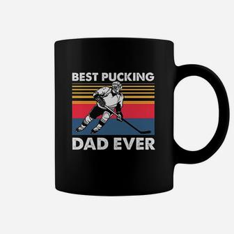 Hockey Best Pucking Dad Ever Coffee Mug | Crazezy