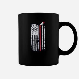 Hockey Stick American Flag Coffee Mug | Crazezy