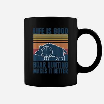 Hog Hunting Gifts For Men Women Wild Boar Pig Hunter Coffee Mug | Crazezy CA