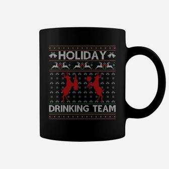 Holiday Drinking Team Reindeer Drink Ugly Christmas Sweater Sweatshirt Coffee Mug | Crazezy UK