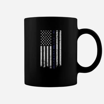 Honor Respect Thin Blue Line Flag Coffee Mug | Crazezy