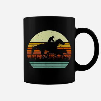 Horse And Cowboy Calf Roping Retro Sun Style Coffee Mug | Crazezy CA