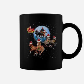 Horse Drawn Sleigh Riding Santa Claus Coffee Mug - Monsterry AU