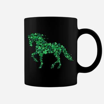 Horse Shamrock Horseback Riding Equestrian Shirt Patrick Day Coffee Mug | Crazezy DE
