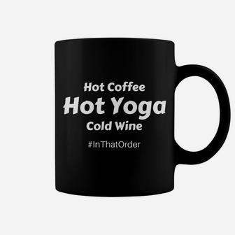 Hot Coffee Hot Yoga Cold Wine Workout Gym Coffee Mug - Thegiftio UK