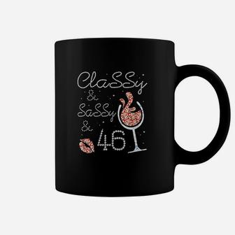 Hot Kiss And Wine Classy & Sassy 46 Years Old Happy Birthday Coffee Mug | Crazezy CA