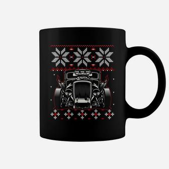 Hot Rod Ugly Christmas Sweater Classic Car Lovers Xmas Gift Sweatshirt Coffee Mug | Crazezy
