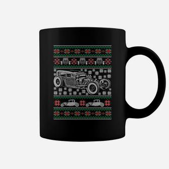 Hot Rod Ugly Christmas Sweatshirt Muscle Car Holiday Coffee Mug | Crazezy