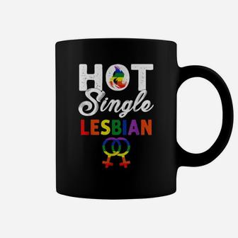 Hot Single Lesbian Lesbian Pride Lgbt Flag Gay Coffee Mug - Monsterry