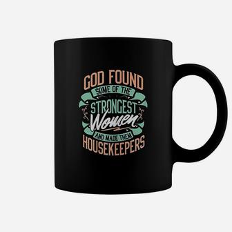 Housekeeper Funny Job Title Strongest Woman Coffee Mug | Crazezy