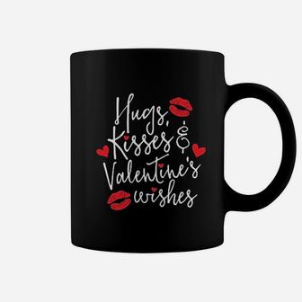 Hugs Kisses And Valentines Wishes Coffee Mug | Crazezy UK