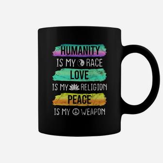 Humanity Love Peace Equal Rights Racial Equality Coffee Mug | Crazezy