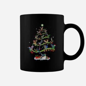 Hummingbird Tree Christmas Candy Cane Gift Ornament Coffee Mug | Crazezy DE