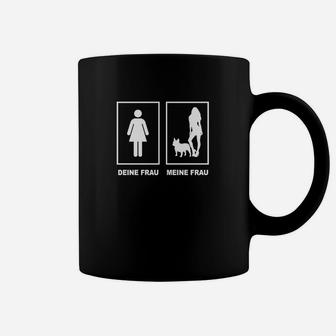 Humorvolles Tassen Deine Frau - Meine Frau mit Hunde-Motiv für Männer - Seseable