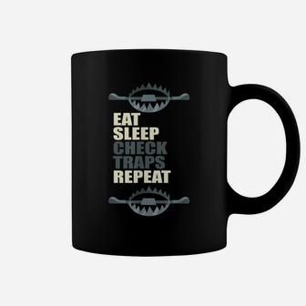 Hunting, Eat, Sleep, Trapper, Repeat, Check, Traps, Nature Coffee Mug | Crazezy UK