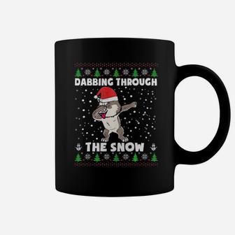 Husky Dabbing Through The Snow Ugly Xmas Gift Coffee Mug - Monsterry