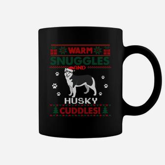 Husky Dog Pet Xmas Lover Pajama Shirt Ugly Christmas Sweater Sweatshirt Coffee Mug | Crazezy CA
