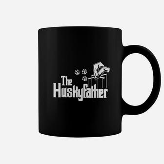 Husky Father Dog Dad Puppy Paw Print Fun Animal Fathers Day Coffee Mug | Crazezy UK