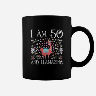 I Am 50 Years Old Llama Happy Coffee Mug | Crazezy CA