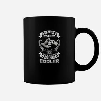 I Am A Biker Pappy Like A Normal Pappy But Way Cooler Coffee Mug | Crazezy