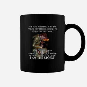 I Am A Child Of God A Woman Of Faith Design On Back Coffee Mug - Thegiftio UK