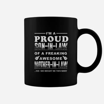 I Am A Proud Son In Law Of A Freaking Awesome Coffee Mug | Crazezy UK