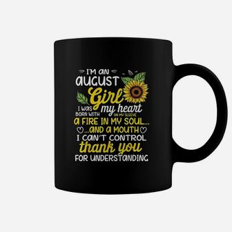 I Am An August Sunflower Girl Queen Born In August Coffee Mug | Crazezy DE