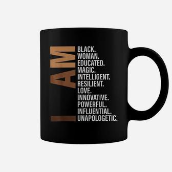 I Am Black Woman Educated Melanin Black History Month Gift Coffee Mug | Crazezy