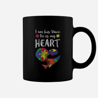 I Am His Voice Mom Dad Family Autistic Kids Awareness Coffee Mug | Crazezy AU