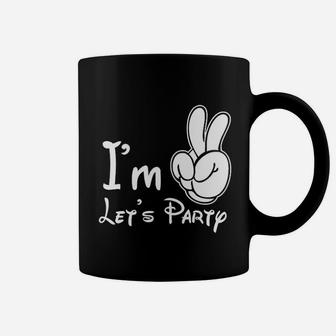 I Am Two Lets Party 2Nd Birthday Coffee Mug | Crazezy